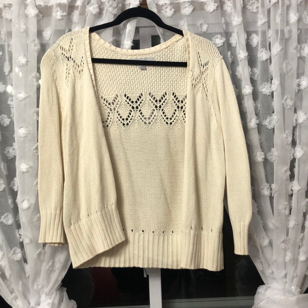 Cable knit cardigan